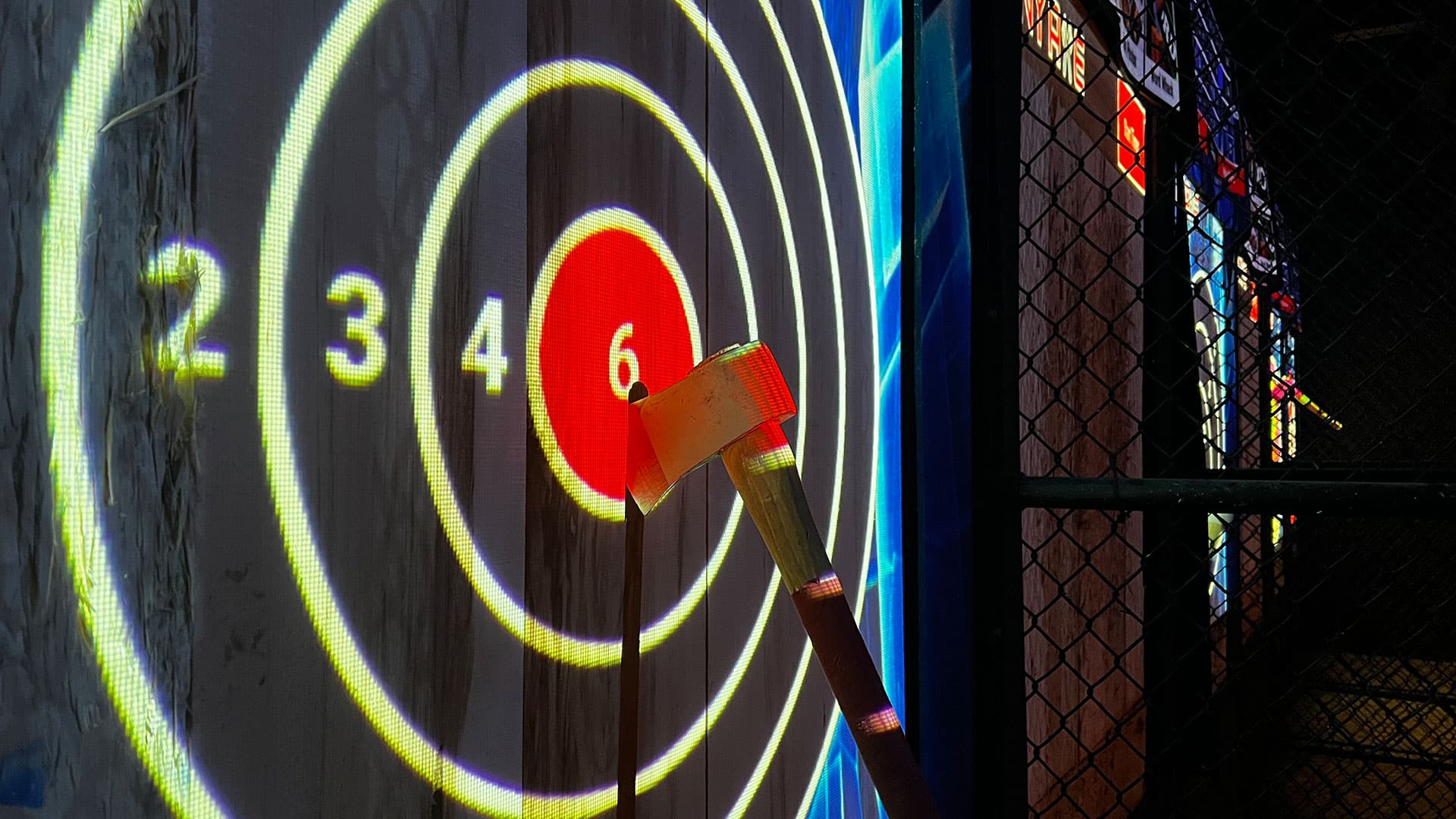 NY Axe Throwing Range Digital Target